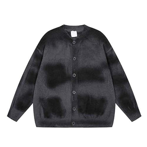 Men's Cardigan Sweaters Long Sleeve V-Neck Color Block Cardigans Casual Buttons Down Ribbed Knitted Sweater