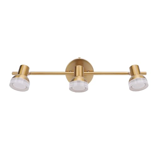 Rengue Lámpara de Tocador Moderna de 3 Luces en Hierro Forjado Cepillado para Baño