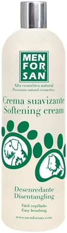 MENFORSAN Crema suavizante desenredante para Perros y Gatos, Acondicionador desenredante, Blanco, 1 l