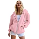 Design: Dieser Kapuzenpulli in Übergröße besticht durch sein modernes Design mit einer schmeichelhaften Silhouette, die eine Sanduhr-Figur betont und gleichzeitig viel Platz für Komfort bietet. Der durchgehende Reißverschluss ermöglicht ein einfaches An- und Ausziehen, und die verstellbare Kapuze mit Kordelzug sorgt für Vielseitigkeit bei verschiedenen Looks.