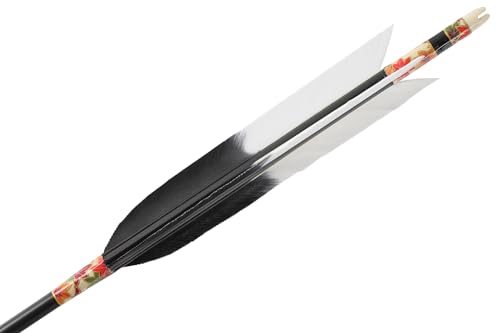 山武弓具店 矢 弓道 ターキー KF-3 1913シャフト 6本組 6種類 対応弓力 10〜13kg 和紙 もみじ柄 イーストン EASTON 黒 弓道 弓具 D-1764-3