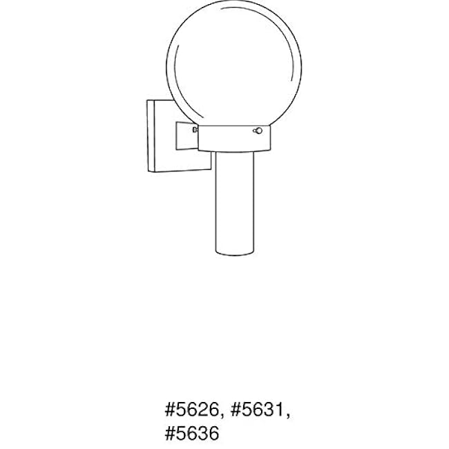 Progress Lighting Acrylic Globe 1-Light Shatter-Resistant Acrylic Shade Modern Outdoor Wall Lantern Light, Outdoor, P5626-60, Matte Black