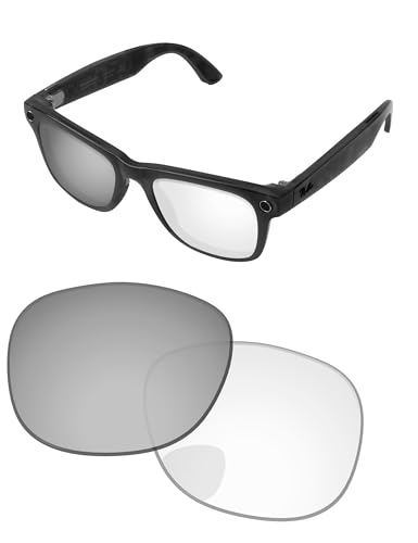 Image of Replacement Lenses for Ray-Ban Meta Wayfarer RW4008 & RW4012 53mm AI Glasses - Photochromic, Anti Blue Light Lens