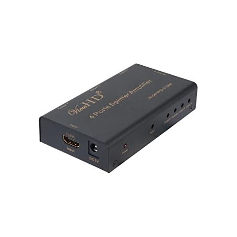 ViewHD 4 Port HDMI 1x4 3D Powered Splitter Ver 1.3 Certified for Full HD 1080P (One Input to Four Outputs) | VHD-0104M Cover