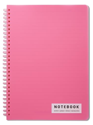 Image of DOODLE B5 Ruled Spiral Notebook | 160 Pages, 80 GSM | Soft Wiro Binding for Smooth Writing | Ideal for School, College & Office | Pink