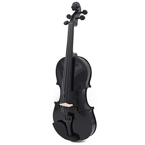 4/4 Acoustic Wooden Violin Professional Solid Wood Violin Beginners Fiddle Basswood Body Violin Stringed Instrument Black One Size