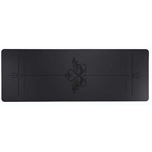 BAILR Yoga Mat Non Slip, Pilates Fitness Mats with Alignment Marks Anti-Tear Yoga Mats for Women, Exercise Mats for Home Workout with Elastic Band Carrying Strap