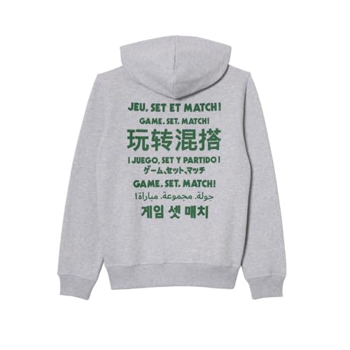 Lacoste Men's Relaxed Fit Sweater W/Hood and Graphics on Back2