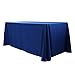 E-TEX Oblong Tablecloth - 90 x 132 Inch Rectangle Table Cloth for 6 Foot Rectangular Table in Washable Polyester , Royal Blue
