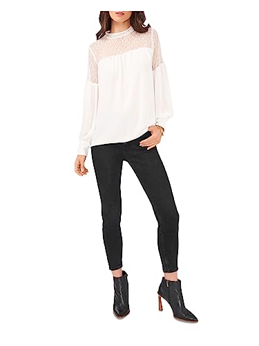 Vince Camuto Womens Lace Dressy Blouse Ivory S #TOP2