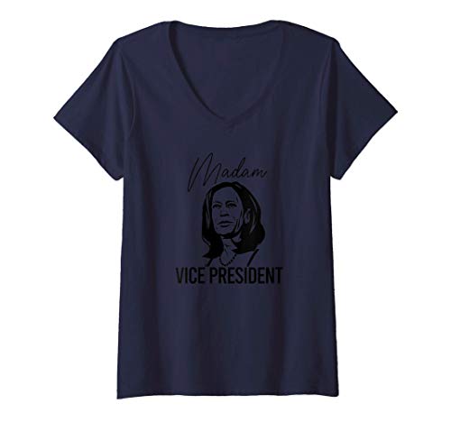 Damen Madam Vice President Kamala Harris Elect 2020 Meme T-Shirt mit V-Ausschnitt