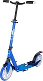 SereneLife キックボード 大人 子供 折りたたみ キックスクーター ABEC-7ベアリング 3段階高さ調節 耐荷重100kg ストラップ付 通勤 通学 6ヶ月保証 ブルー