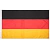 FLAGBURG Deutschland Flagge 90 x 150 cm ,Deutsche Fahne mit Genähten Streifen(Nicht Gedruckt),Wetterfeste Nationalflagge mit Messingösen, Lebendige Farbe und UV-beständig für Außenbereich