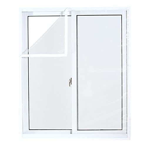 Preisvergleich Produktbild GGYMEI Fensterisolierungsset,Dichtungssatz Verstellbare Kunststofffolie Plane Wind-Und Schneeschutzfolie Für Fenster Zum Schlafzimmer,Küche (Color : Klar, Größe : 1x0.6m)
