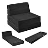 Komfott folding floor sofa bed convertible sleeper chair bed 6 inch breathable high density foam futon floor couch sleeping mattress portable guest bed lazy sofa with removable washable cover  urban country home decor