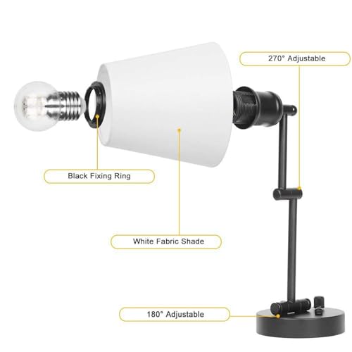 Luz de Pared con Interruptor vintage regulable en blanco para lectura y dormitorio confortable 3
