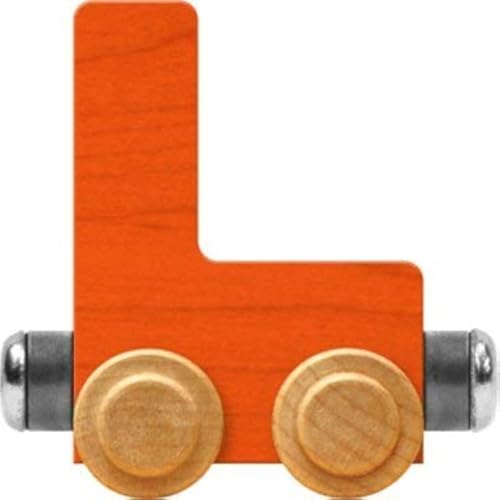 Maple Landmark NameTrains Bright Letter Car L - Made in USA (Orange)