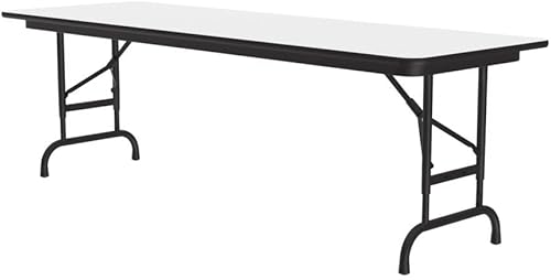 Miniatura 16 de Correll - Mesa plegable de altura ajustable y resistente, parte superior laminada de alta presión, fabricada en Estados Unidos, delantal de acero