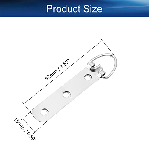 Image of Triangle Ring Picture Hangers 92 x 15mm Hardware Assortment Kit, for Home Decoration Hanging Clock Paintings Artwork Creative Picture Frame Photo Hanging Solutions Silver Tone 20pcs