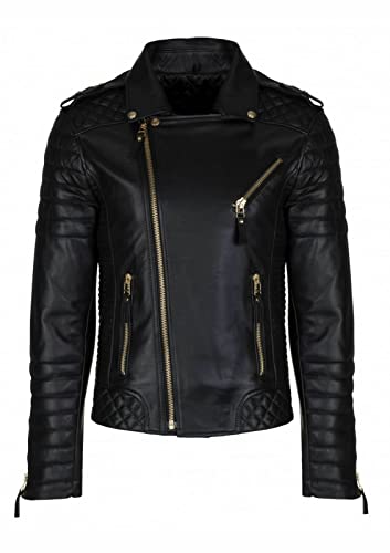 Image of SKADO Genuine Leather Jacket Men Real Leather Jacket Biker Soft Lambskin SlimFit