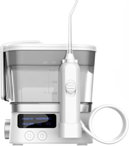 Tuyiutm 水歯ブラシ オーラルクリーナー 固定式トゥースジェット ウォーターフロッサー 10段階調整 充電式 IPX7防水 大容量 歯間ジェット洗浄 歯周ポケット 歯垢ケア 歯垢除去 商品アイテム 口臭 虫歯 歯周病 ケア 歯科