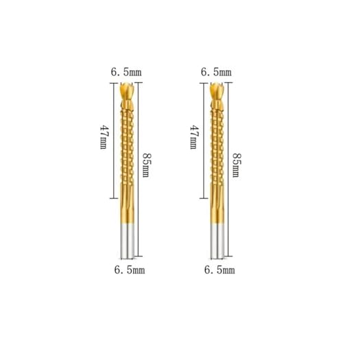 Juego de 2 brocas helicoidales de 5 mm HSS para madera y metal miniatura 6