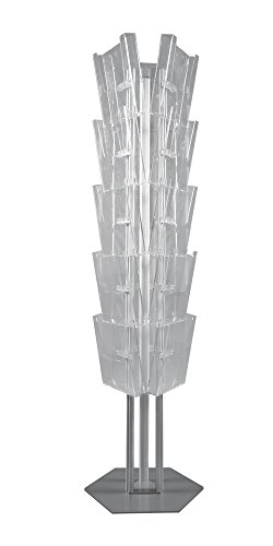 Prospektständer dreiseitiger Prospekthalter 15 x DIN A4 Prospektablage Werbeaufsteller Katalogständer Broschürenhalter Werbung Präsentation Ladeneinrichtung Cover