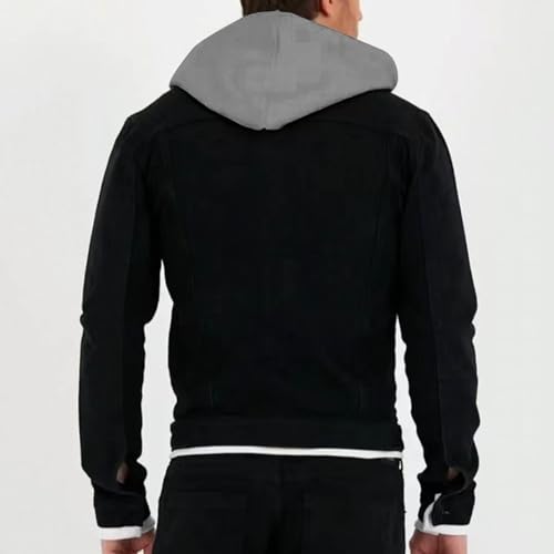 Hoodies for Men Lightweight Mens Autumn And Winter Fashion Casual Solid Color Windproof Sports Long Pullover4