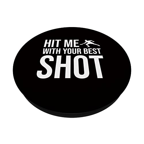 Table Tennis Hit Me With Your Best Shot PopSockets Swappable PopGrip, Black - Image 2