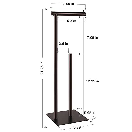 Toilet Paper Stand Toilet Paper Roll Holder Stand Freestanding Toilet Paper Holder For Bathroom Toilet Tissue Storage, Brown #TOP2