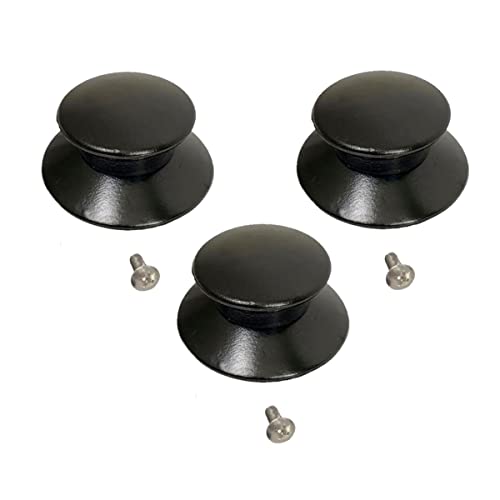 Kit 3 Pegador Puxador Panela Tampa Vidro e Ferro e Parafuso