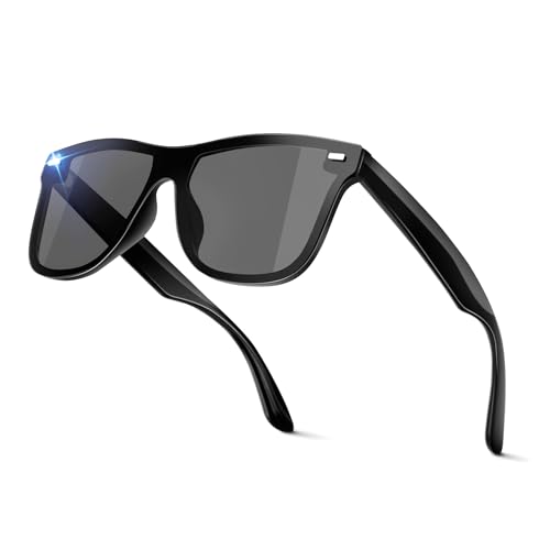 [Clyrox] �T���O���X �����Y �Ό������Y �E�F�����g�� UV400 ���O���J�b�g ���y�� TR90�t���[�� �h���C�u �^�] �ނ� �o�R �����j���O ������� �X�|�[�c�T���O���X �j�����p �P�[�X�t�� �u���b�N