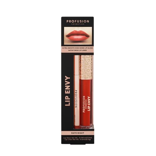 Profusion Cosmetics Lip Envy Lip Gloss & + Lip Liner Duo – Date Night (3.5ml + 0.3g)