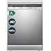 homeX DWFS601442A-S Geschirrspüler 60 cm, Spülmaschine freistehend - 14 Maßgedecke, 9 Programme, Energieklasse A, AquaStop, Besteckschublade, 42 dB, Überlaufschutz, Auto Door, Unterbaufähig, Silber