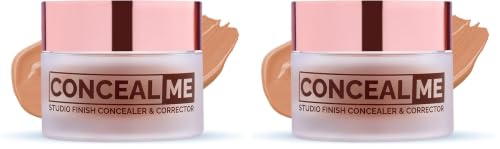 Image of Glam21 Conceal Me Studio Finish Concealer & Corrector |F ull Coverage Yet Lightweight | Easily Blendable Cream Concealer for Dark Circles & Blemishes | 7gm-Warm Sand-04 (Pack of 2)