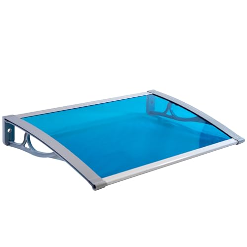 Auvent de porte extérieur polycarbonate protection pluie neige soleil de fenêtre