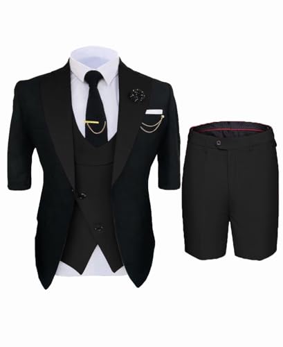2024 Fashion Shorts Blazer Suits for Men Slim Fit Groomsmen One Button Prom Tuxedos for Summer Holiday JXZ059