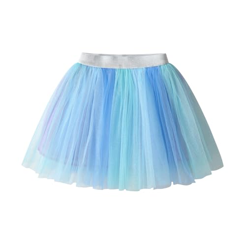 Image of DXTON Girls Tutu Skirt Rainbow Toddler Tulle Ballet Dance Skirt for 3-10Y