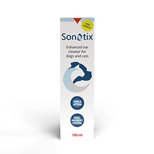 Sonotix New Triple Action Ear Cleaner for Dogs and Cats, Clear, 120ml - Image 2