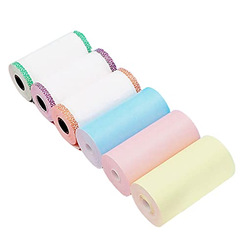 Generic 57x30mm 2.17x1.18in Thermal Printer Paper Long- Printing for P1 P2 for A6 Notes Bill Receipt, 6 Colors 220g