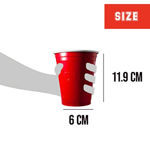 Pak van 120 Originele Officiële Bekers | 60 Blauw + 60 Rood | Amerikaanse Bier Pong Bekers 53cl | Premium Kwaliteit | Herbruikbare Plastic Bekers | Hand en Vaatwasmachine Veilig | OriginalCup® - Image 8
