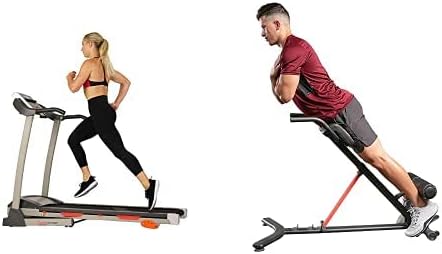 Paquete de caminadora inclinada plegable Sunny Health & Fitness con aplicación exclusiva opcional SunnyFit y conectividad Bluetooth inteligente +