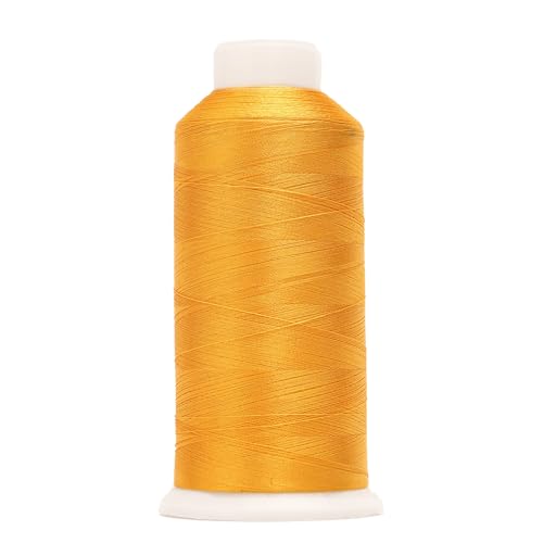 Image of High Tenacity Polyester Embroidery Machine Thread 40WT(120D /2) 4000M Per Spool for Commercial and Domestic Embroidery Machine (Pumpkin Chiffon-1951)