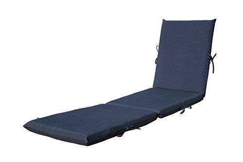 SewKer] Indoor/Outdoor Patio Chaise Lounge Cushion Dark Blue