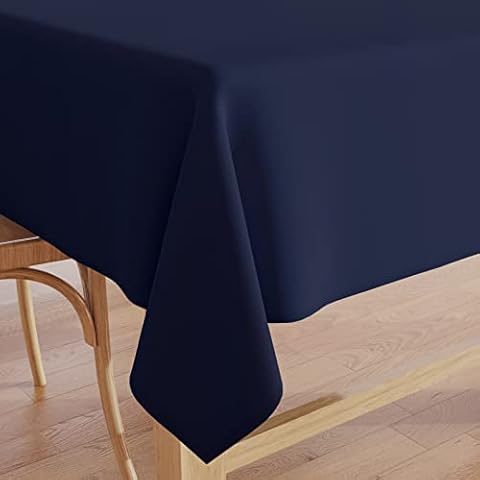 Encasa Homes Mantel Oxford de algodón de Color Liso para Mesa de Comedor Grande Cover
