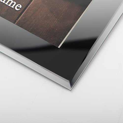 Amazon Brand – Pinzon 4X6 Picture Frames Glass, Mirrored Edge Photo Frame For Tabletop Display, Silver (Set Of 4) #TOP2