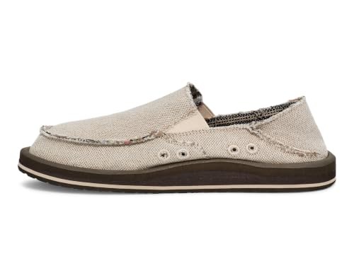 Image of Sanuk Mens Donny Hemp Loafers | Mens Shoes | Slip On Shoes for Men | Men's Slip-on Loafers | Memory Foam Footbed