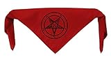 Chat Noir Pentagram Bandana - Goat Skull Baphomet Gothic Metal Occult Punk Satanic Skeleton Voodoo Wicca Witchcraft Inverted Cross