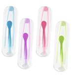 Sozasojux 4-Piece Contact Lens Tool Kit with Applicator and Remover Tool, Tweezers & Case - Perfect for Travel and Daily Eye Care