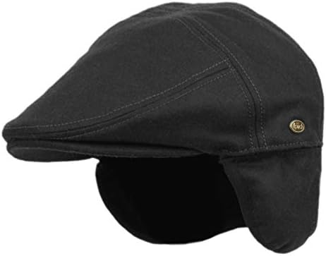 Epoch hats company Wool Blend Herringbone Winter Ivy Cabbie Hat w/Fleece Earflaps – Driving Hat